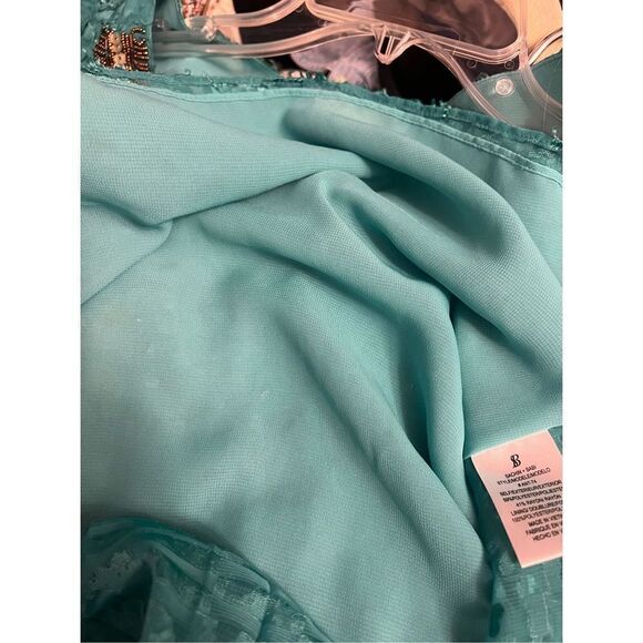 Anthropologie Sachin + Babi Car-canet Top beautiful teal with sequin detail neck - Picture 6 of 12